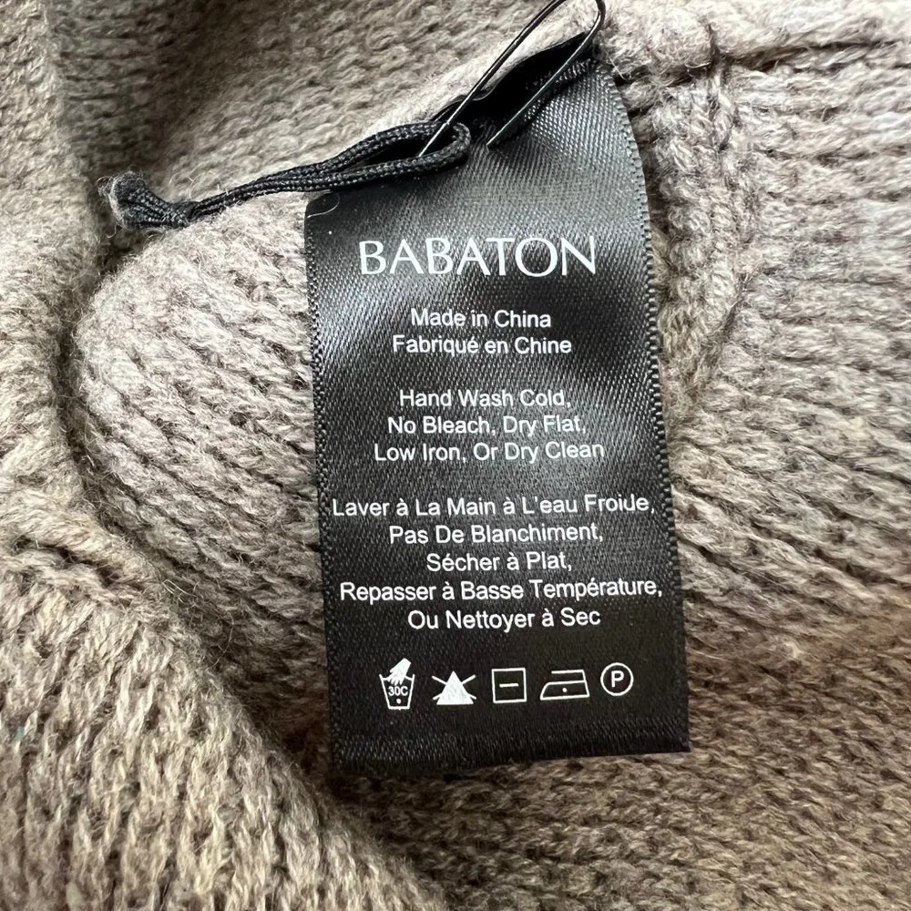 Aritzia Mika Cashmere & Wool Funnel Cowl Turtleneck Sweater Boxy Oversized Cozy - Picture 6 of 15